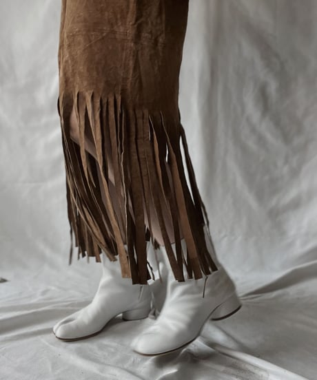 【USED】 Suede Fringe Skirt/210926-011