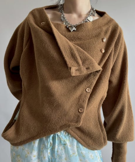 【RE;CIRCLE】 RE Deformed Acrylic Cardigan / 260312-004