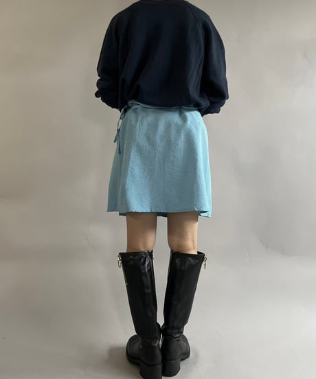 【USED】 Check Patterned Rap Skirt / 241109-021