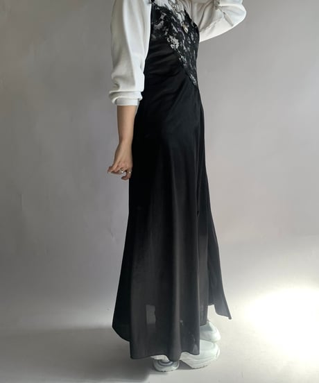 【USED】 Lace Patterned Camisole Long One-Piece/241124-023