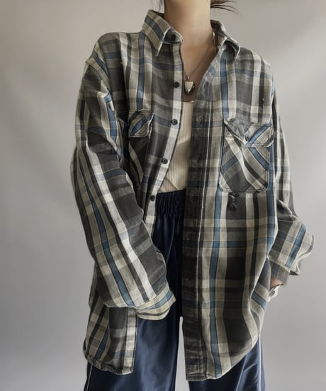 【USED】 Made in USA Carhartt Tartan Check Shirt/ 231125-010