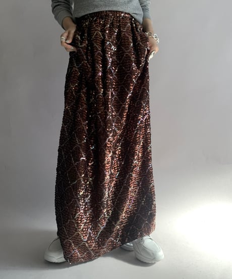 【USED】 Spangle Long Skirt / 241124-027