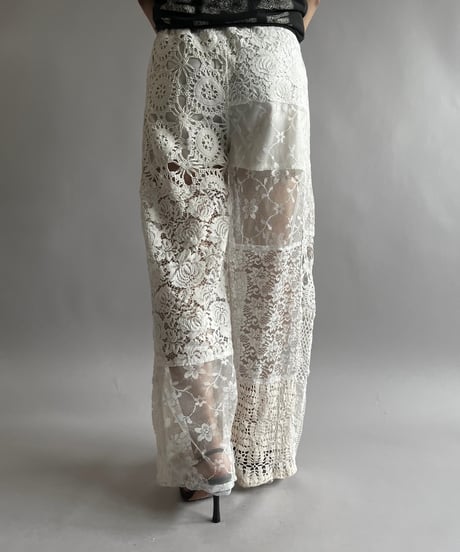 【RE;CIRCLE】 RE Crochet Patch Pants / 240829-001