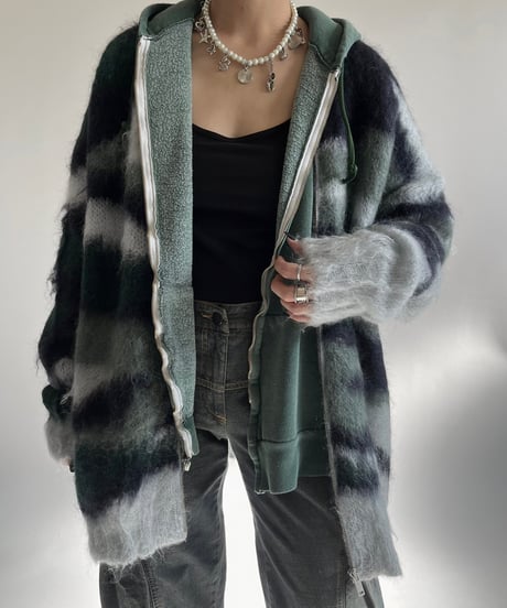 【USED】 COS Mohair Knit Zip Up Cardigan /250104-037