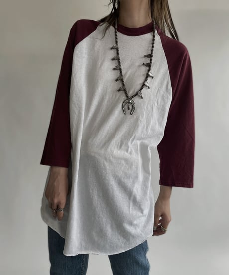 【USED】  Soffe Shirts Raglan T-shirt Wine Red / 220618-006