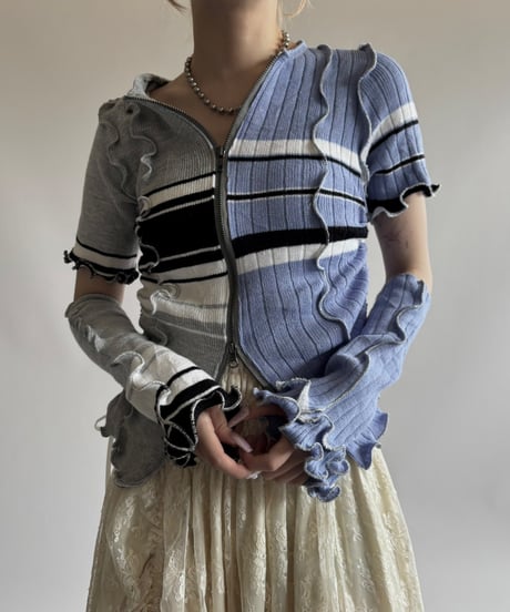 【Chinatsu Aoyama】 RE Mellow knit Top + Arm  / 250710-015