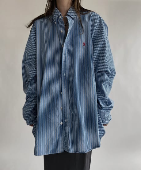 【USED】 Polo Ralph Lauren Striped Shirt / 220618-010