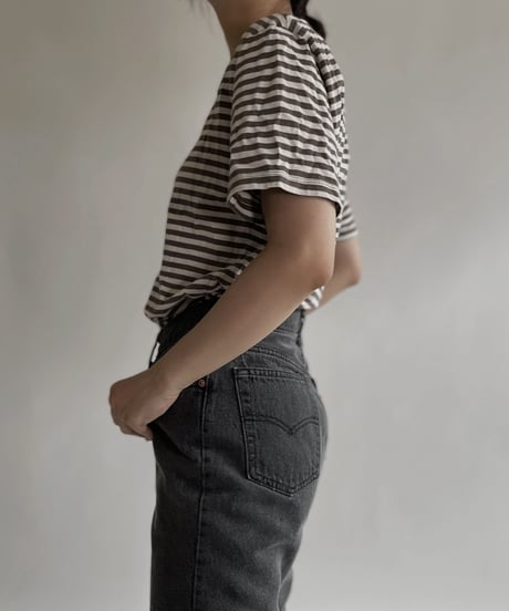 【USED】 BANANA REPUBLIC Short Sleeve Striped T-shirt / 220521-012
