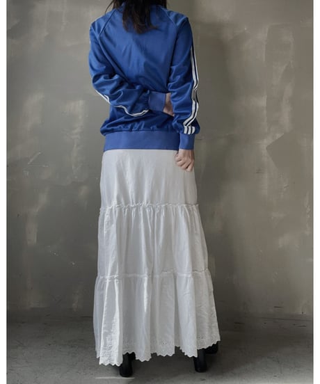 【USED】  White Cotton Long Skirt/220220-043