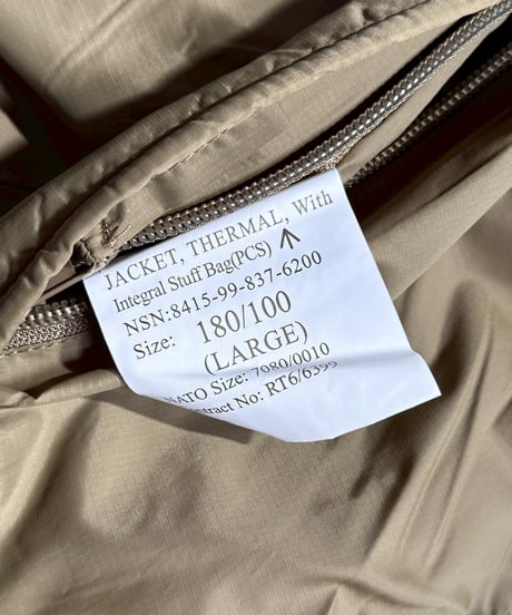 【DEAD STOCK】 British Army PCS Thermal Jacket 180/100 L / 260126-018