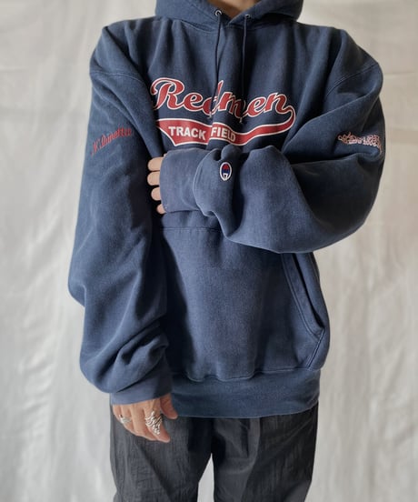 【USED】  Champion Reverse Weave Hoodie Redman/210902-036