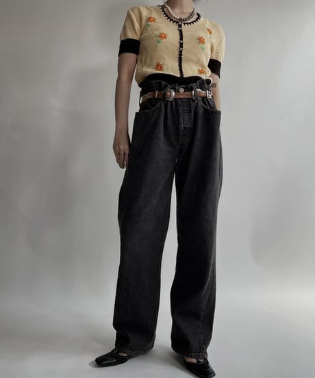 【USED】   Levi's Denim Pants 501 Black / 220416-034