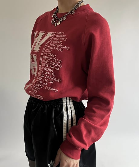 【USED】 Made in USA  JERSEES 90's WHS Sweat Top /250125-003