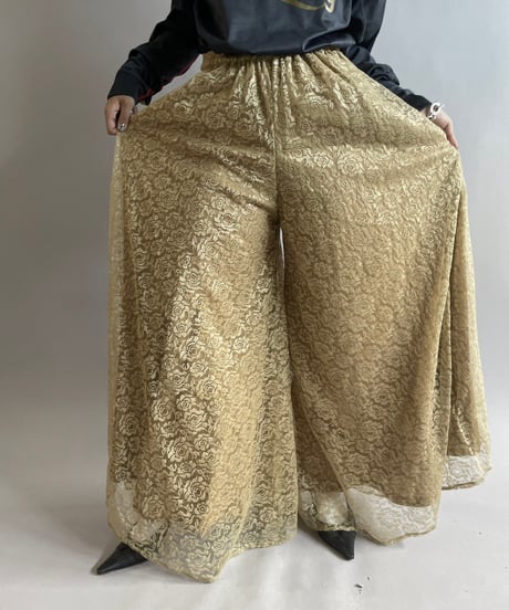 【USED】 Lace Patterned Sheer Pants/ 240921-023