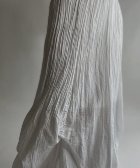 【USED】 White Cotton Long Skirt / 220507-032
