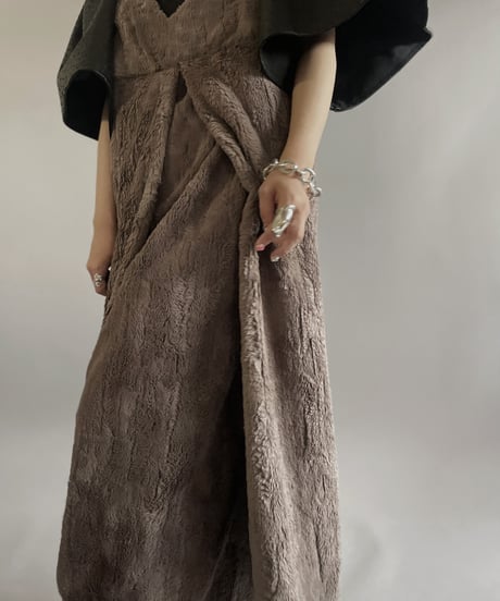【USED】BRYAN and JOHNNY S/S  Fur Design One-Piece /240414-017