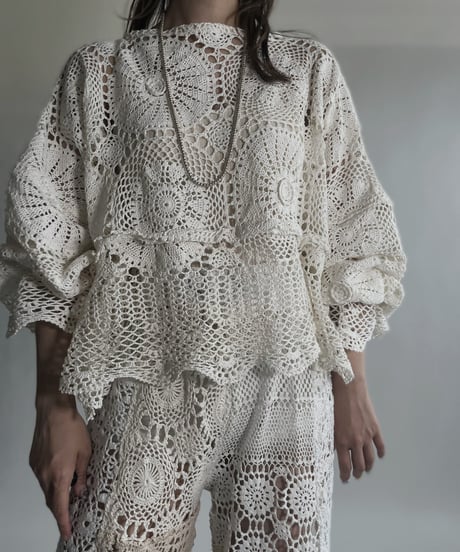 【RE;CIRCLE】 RE Crochet Top / 220623-011
