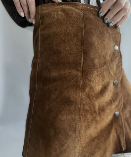 【USED】 Suede Leather Skirt / 230311-018