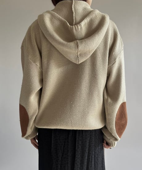 【USED】 Hooded Knit Pullover Top/250118-005