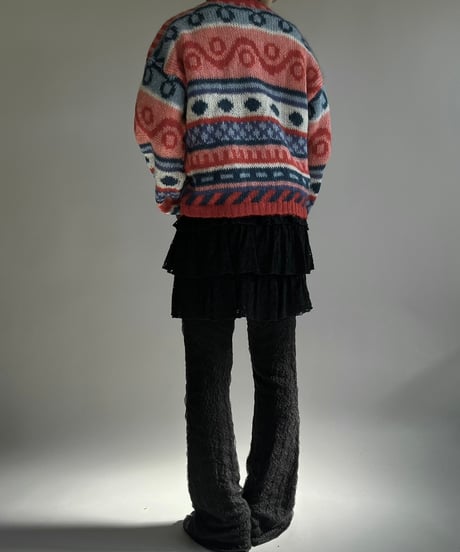【USED】 Pattern Mohair Knit Cardigan /250111-012