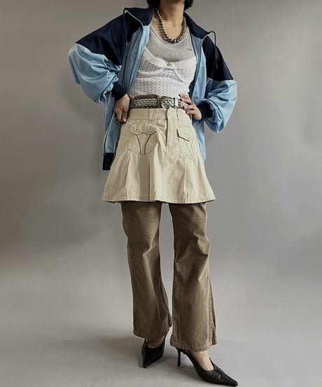 【USED】  Tacked Mini Skirt/240210-007