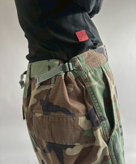【USED】 Military Camouflage Cut Off Paint Pants /260226-003