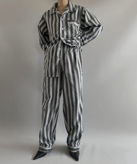 【USED】 Stripe Patterned Pajama Set Up  / 231021-027