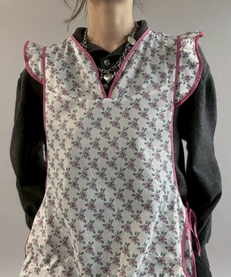 【USED】 Flower Pattern Euro Apron / 260321-022