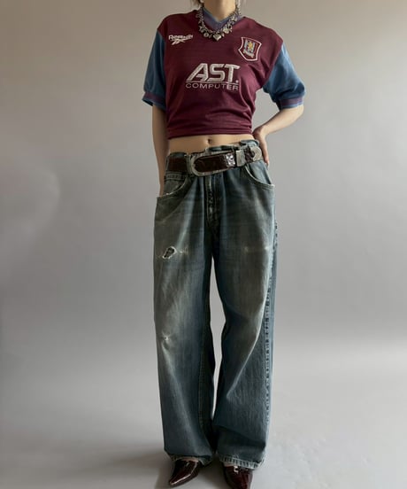 【USED】 97~98's Reebok Aston Villa Soccer Shirt / 260530-004