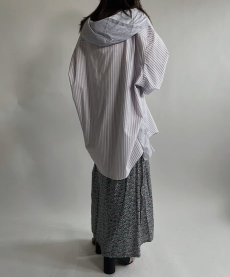 【RE;CIRCLE】 RE Stripe Shirt Mexican Hoodie / 220423-033