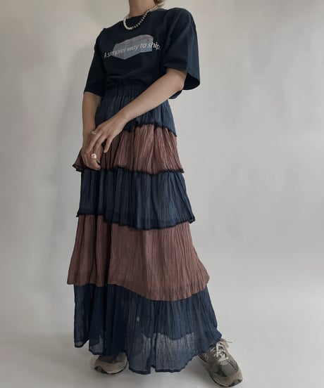 【RE;CIRCLE】 RE Tiered skirt / 220723-005