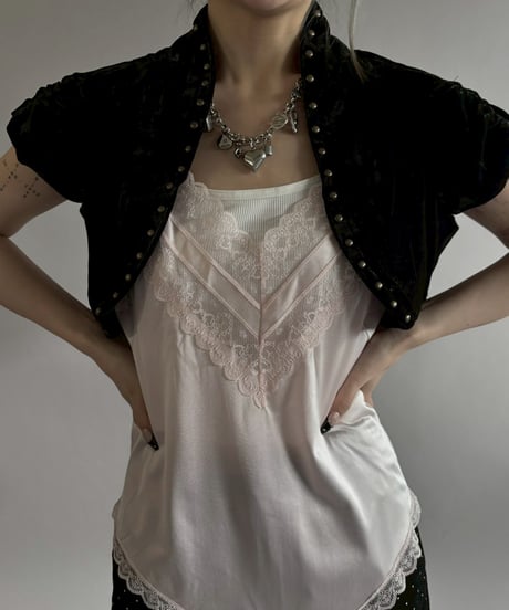 【USED】 Dead Stock S/S Velour Top/ 260328-008
