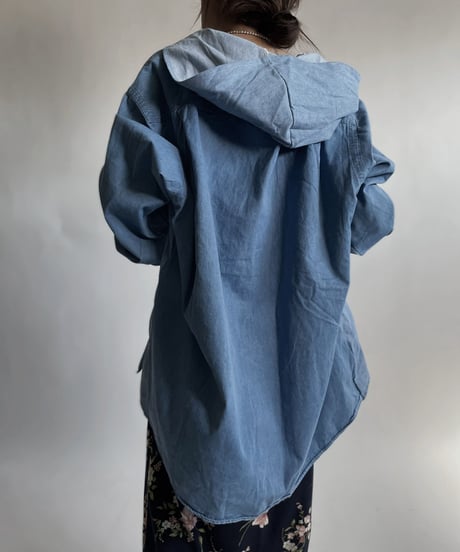 【RE;CIRCLE】 RE Denim Shirt Mexican Hoodie / 220423-024