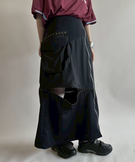 【RE;CIRCLE】 RE Suit Asymmetry Long Skirt/ 250717-018