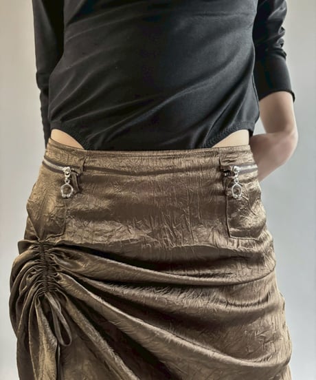 【USED】 Drawstring Design Skirt / 251101-019