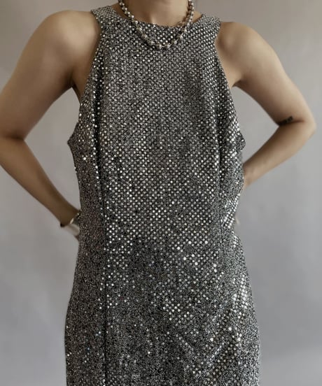 【USED】Sleeveles Spangle  One Piece/ 230603-026