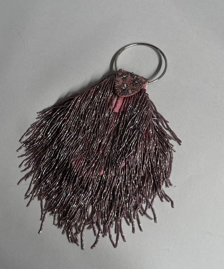 【USED】 Lame Patterned Fringe Hand Bag / 241007-004