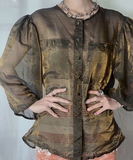 【USED】 See-through L/S Cardigan/210708-026