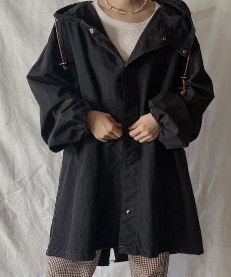 【USED】 Dyed Black US Snow Hoodie  /201020-019