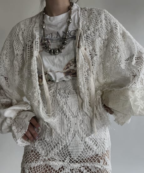 【RE;CIRCLE】 RE Crochet Lace Patchwork Bolero / 220526-023