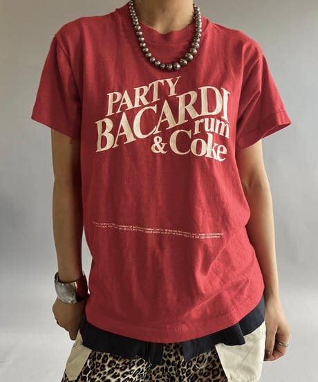 【USED】Made in USA 80's Screen Stars Vest BACARDI T-Shirt /240824-048
