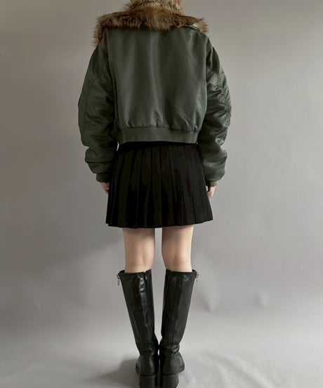 【RE;CIRCLE】  RE MA-1 Patched Fur Collar Short Jacket/ 251120-003