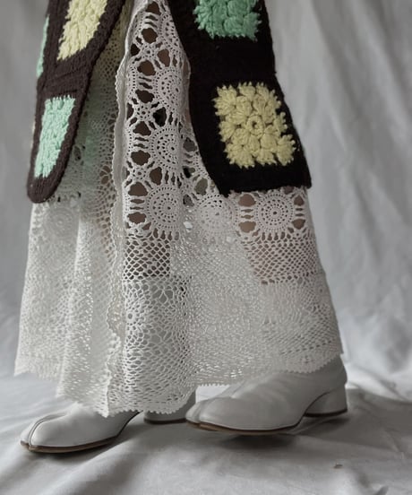 【RE;CIRCLE】 RE Granny × Crochet Long Skirt①/211014-020