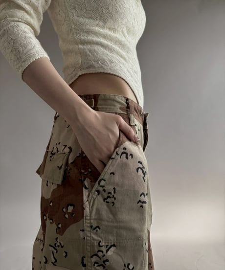 【RE;CIRCLE】 RE Military Camouflage Wide Cargo Pants /260226-016