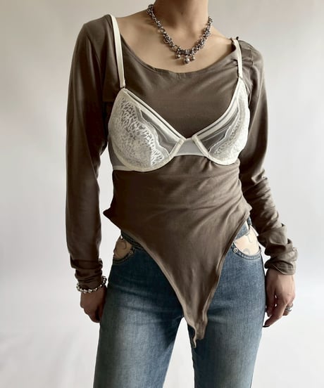 【USED】 Lace Pattern  Camisole Bra Top /250419-021