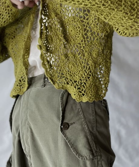 【USED】   Crochet Knit L/S Top③/210921-039