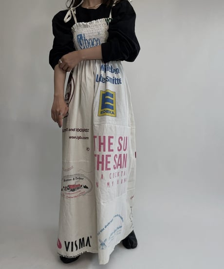 【RE;CIRCLE】 RE Eco-Friendly Bag Shirring One-piece / 220825-014