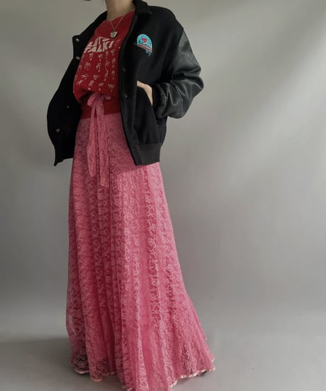 【USED】 Lace Patterned Long One-Piece / 231202-004