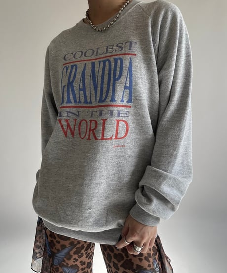 【USED】 Made in USA 90s Screen Stars GRANDPA Sweat Top /250104-028