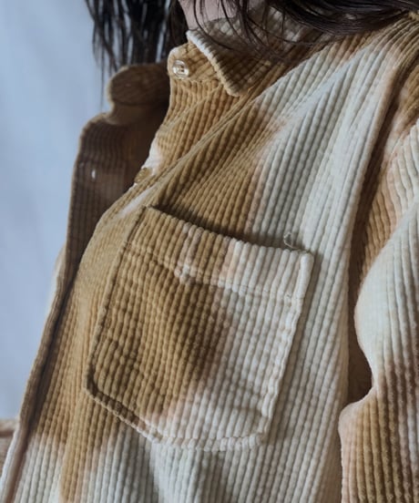 【RE;CIRCLE】Tie Dye Dyeing Corduroy shirt③ /210226-007